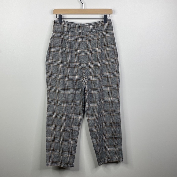 ASTR the Label Tie Waist Black Brown Plaid Trouser Pants Women's Size Medium - Picture 6 of 7